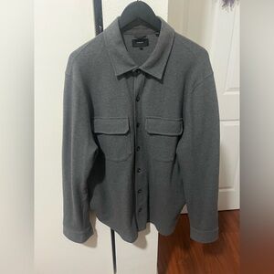 Vince Double-Knit Cotton-Blend Piqué Shirt Jacket.